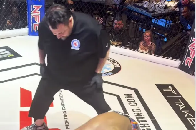 Árbitro Congela em Nocaute Brutal no MMA: Profissionais Reagem à Falha Inacreditável que Chocou o Mundo das Lutas